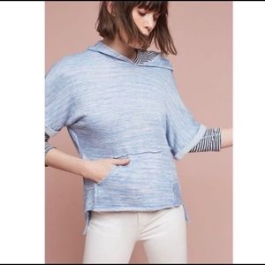 Anthropology Dolan Blue Asymmetrical Hooded Top